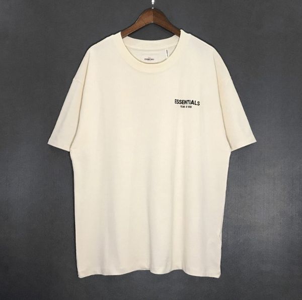 

FOG Mens Summer Casual Tshirt Essensial Letter Printing Kanye Street Loose Style Tee Asian Size S-XL