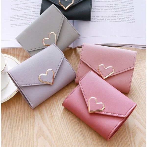

2019 designer famous women's wallet purse female small wallet perse portomonee portfolio lady short carteras, Red;black