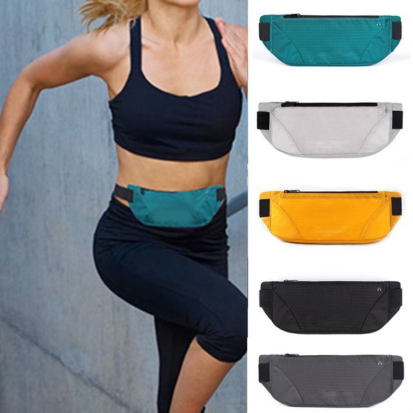 

women men waist pack bag waterproof zipper for running sports fitness hiking -opk