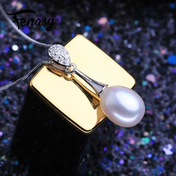 

fenasy 925 sterling silver bohemian pendant with pearl jewelry vintage custom natural freshwater pearl necklace for women