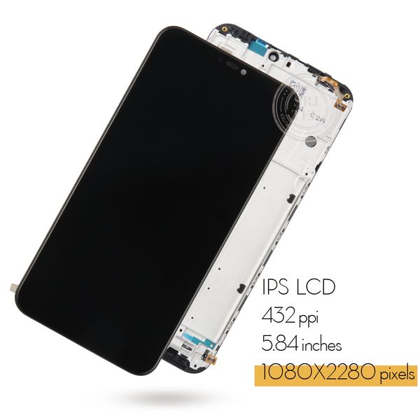 

original for xiaomi mi a2 lite lcd display screen touch + frame assembly lcd display touch screen redmi 6 pro repair parts