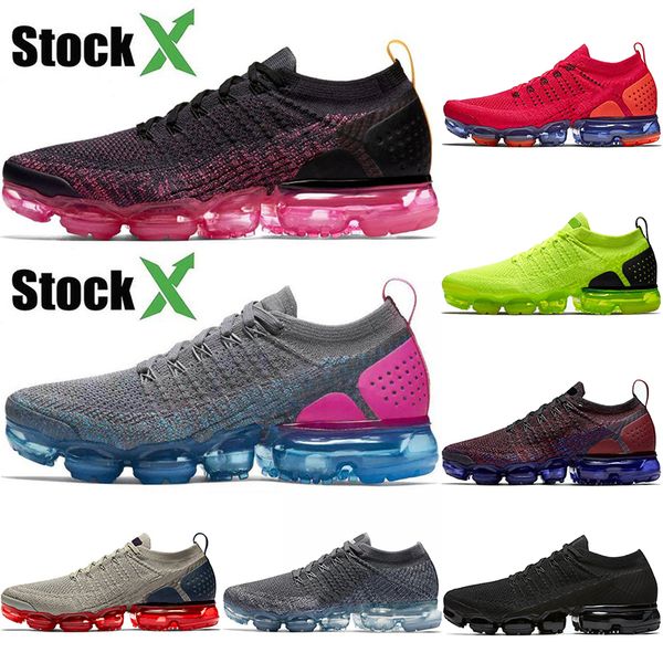 

stock x 2020 fly knit mens running shoes fashion gridiron pink blast gunsmoke blue orbit mens women sport designer sneakers size 36-45, White;red