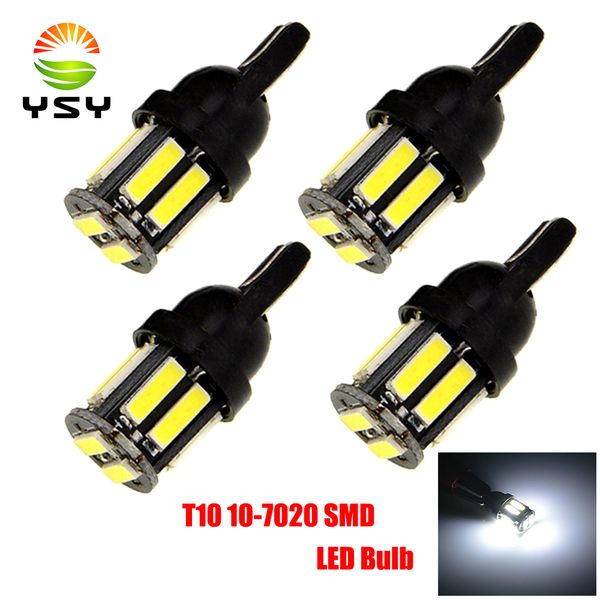 

ysy 4x w5w 7020 10smd car t10 led 194 168 wedge replacement reverse instrument panel lamp white bulbs for clearance lights