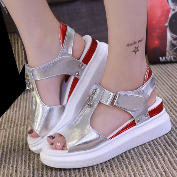 

wedges sandals women 2020 chaussure femme fashion flat summer shoes woman sandalias de verano para mujer fish mouth zapatos, Black