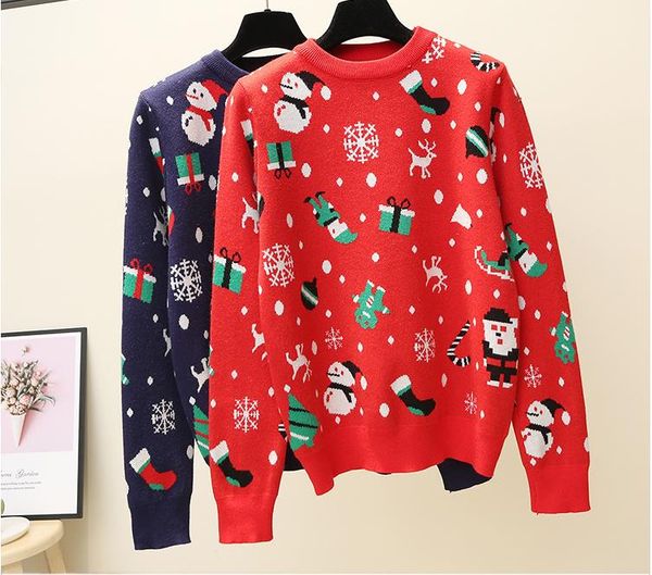 

spring women long sleeve sweaters colorful loose luxury korea style girls clothing women crew neck contrast color sweater ing, White;black