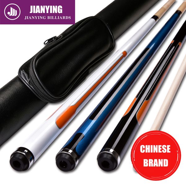 

china jianying pa billiard pool cue 11.75mm tip canadian solid maple shaft professional billard stick kit cost-effective billard