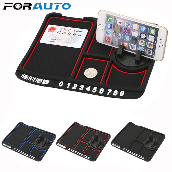 

car anti-slip mat with phone number plate multifunctional phone holder bracket silicone non slip sticky auto dashboard pad
