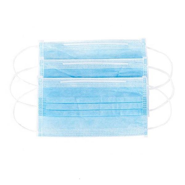

50 1pcs blue daily civilian dust proof dhl ship mask salivathree layer ear hung breathable face mask