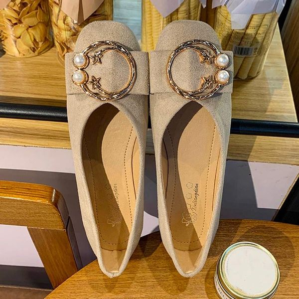 

womens shoes fashion womens soft bottom flat shallow beanies shoes casual flat non-slip shoe new summer casual 8.5, Black