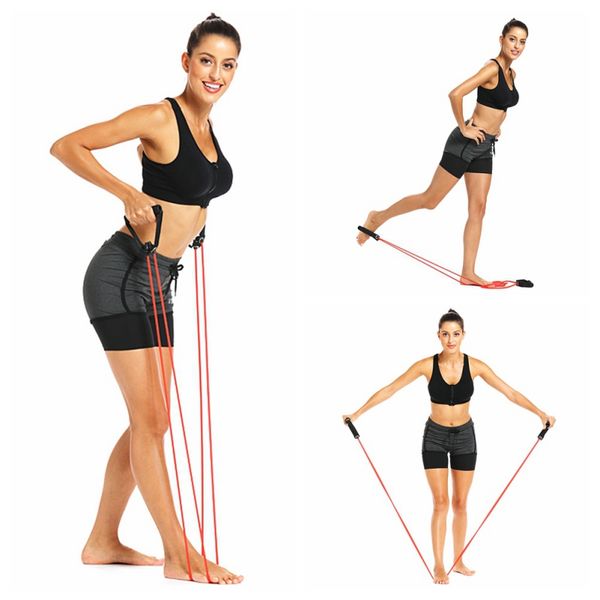 

yoga pull rope resistance bands fitness gym elastic bands rubber chest expander workout exercise training 77