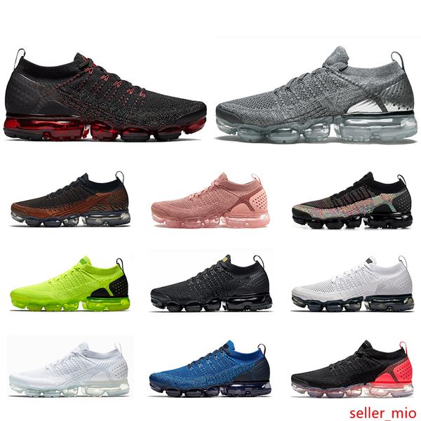 

2019 men women running shoes breathable triple white black rust pink chrome dark grey fashion mens trainers sports sneakers