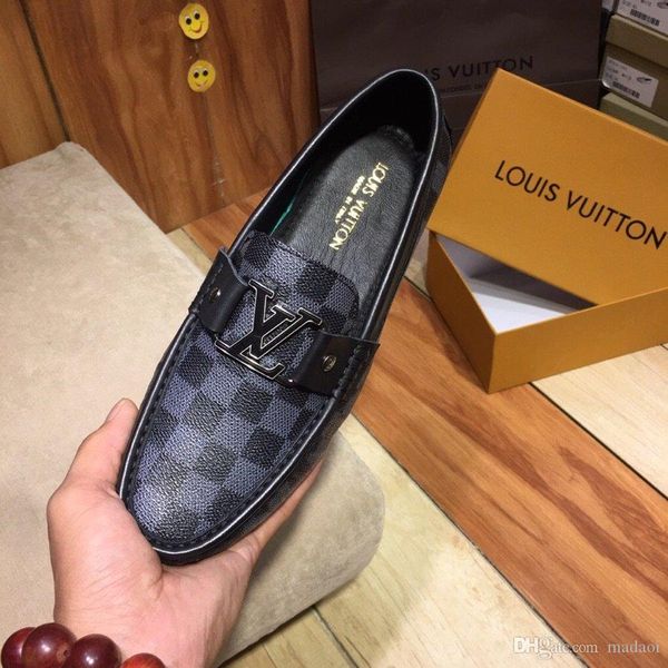 

19ss moccasins men loafers moccasin hombre luxury casual leather shoes slip on driving shoes moccasins for man homme chaussure black yecq4