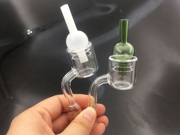 Цвет смешивания XL XXL кварцевый Thermal P Banger Набор для ногтей Carb Cap 100% Кварцевые Banger Nails Двойная трубка 14мм 18мм 10мм Мужской Женский