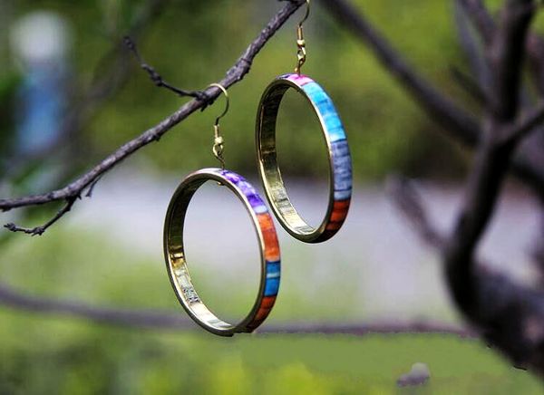 

тибет ретро меди ручной классические серьги моды богемия непал ювелирные изделия национальный стиль большой круг женщина серьги оптом праздн, Silver