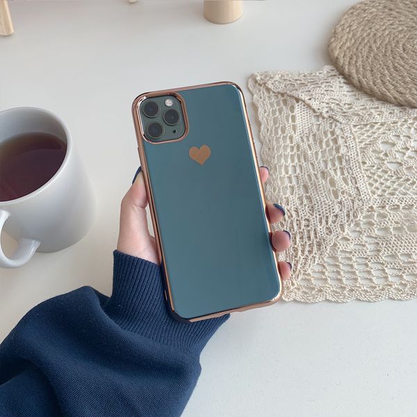 

b28 soft case for iphone 11 pro silicon back cover with love heart