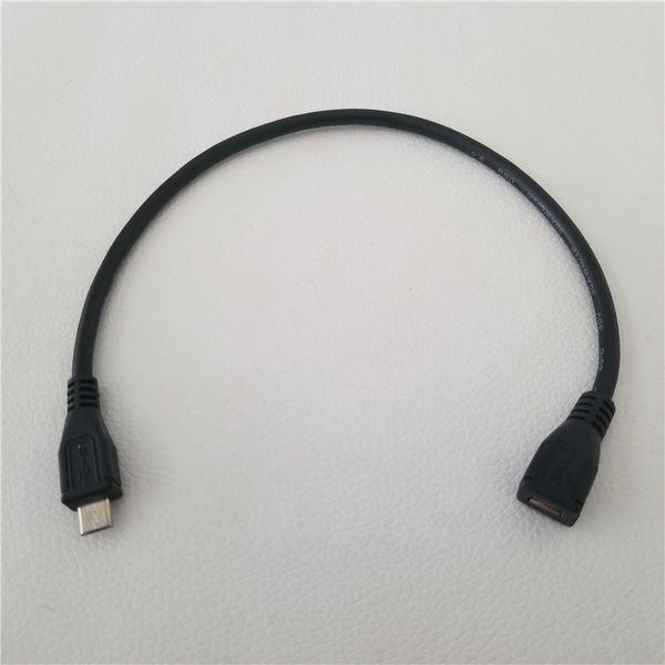 Micro B USB кабель для зарядки данных между мужчинами и женщинами для мобильного телефона/планшета/ПК/ноутбука 25 см