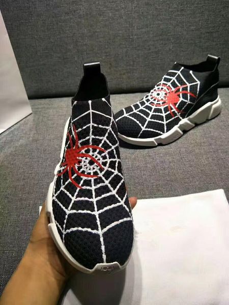 

speed trainer mens casual sock shoes white luxury designer men women shoes b1, Black