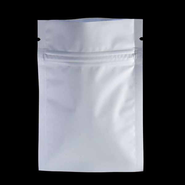

200pcs/lot 7*10cm matte white zipper zip lock aluminum foil package bag pouches retail grip self seal mylar zip lock packaging pouch