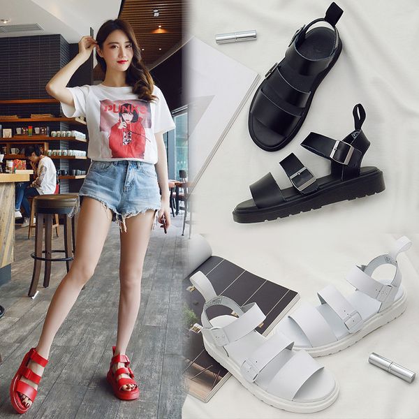 

2020 fashion sandals style shoes all-match flat shoes, Black