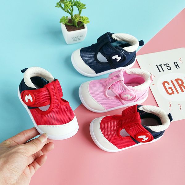 

new boys baby toddler shoes breathable mesh shoes soft bottom children's hollow out net cloth toddler infant summer d04112