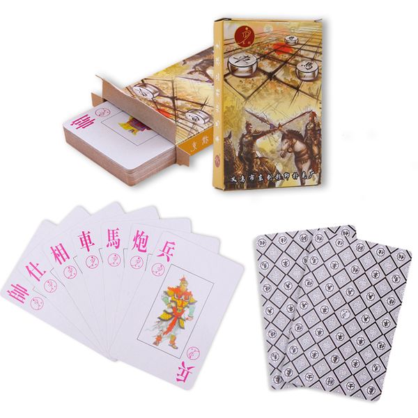 Spedizione gratuita 32 fogli Carrello Scacchi Carte da gioco Tradizioni cinesi Giocattolo di carte da gioco di intrattenimento per il tempo libero