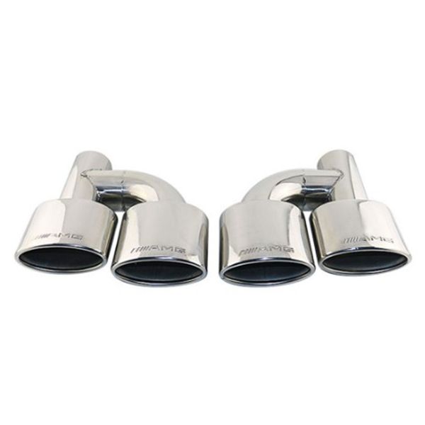 

1pcs 63 inlet universal h model dual exhaust car muffler stainless steel oval vehicle exhaust muffler tailtip pipe