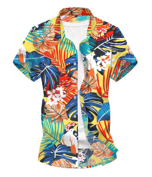 

flora printed mens designer shirts short sleeve summer holiday beach shirts casual mens colorful fashion, White;black