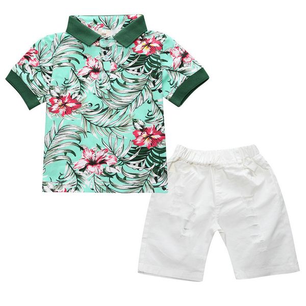 

Toddler Baby Boy Clothing Set Printing Tops T-shirt Shorts Pants Gentleman Formal Suit Kids Outfits Boys Costume, White