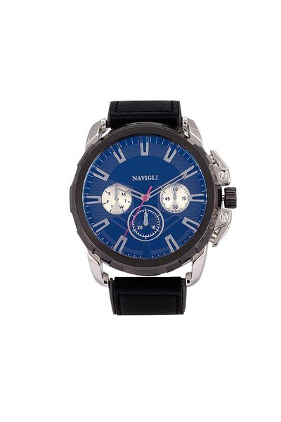 

navigli male clock 7194mt02, Slivery;brown