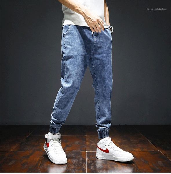 

pants sports youth student overalls spring summer fashion casual trousers mens jeans slim pencil pants mens, Blue