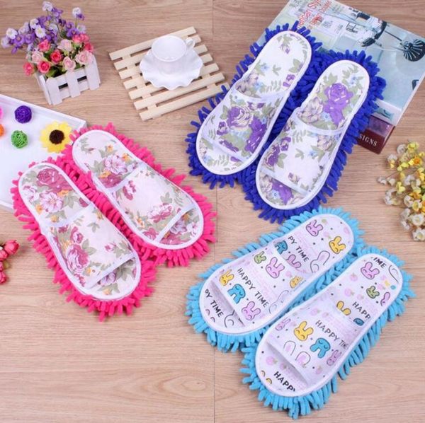 

lazy cleaning foot cleaner shoes microfiber soft wearable shoes bathroom floor dusting cover home cleanning tools yz18