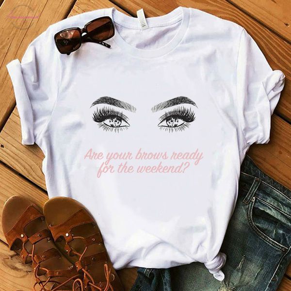 

paris style t shirt women 100% cotton summer shirt lady floral earring pink high heel cat gift harajuku t shirt, White