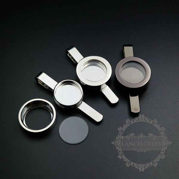 

16mm setting silver,gun black round 3mm deep bezel tray floating charm diy p tie bar,wedding tie clip blanks supplies, Silver;golden