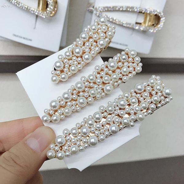 

клипы aomu женщины мода полые сердце imitiation pearl волос шпильки для женщин геометрическая водослива hairgrip аксессуары для волос odzzo, Black