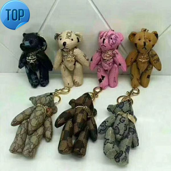 

2019 Новая мода! Брелок Аксессуары Кисточкой Брелок ИСКУССТВЕННАЯ Кожа Медведь Patter