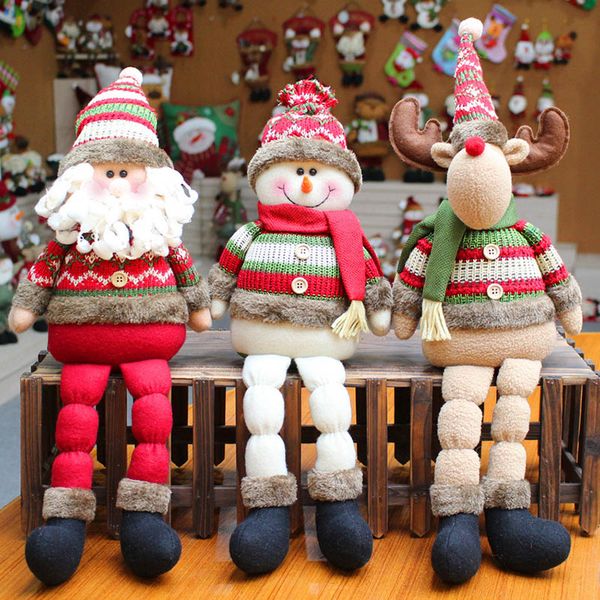 

santa claus doll toy christmas tree pendant ornaments xmas gift home decor diy party birthday table decorations elk snowman