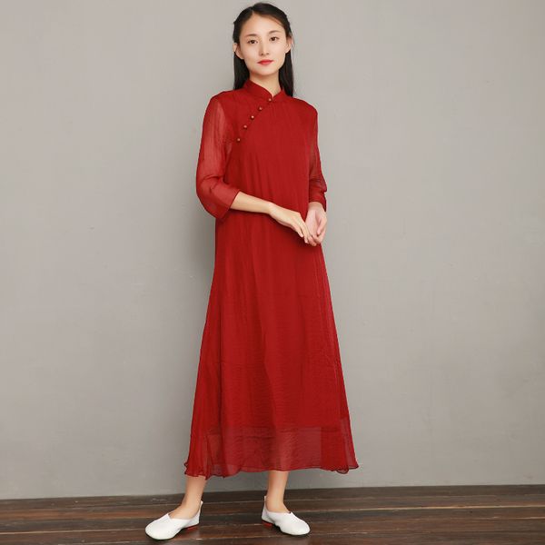 

2019 women dress chinese dress gown elegant long qipao cheongsam qipao chinese red bride wedding party