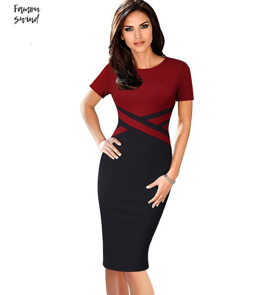 

урожай платье женщины элегантный colorblock контраст цвет лоскутная работать vestidos бизнес носите офис bodycon 1998 дизайнер одежды, Black;gray