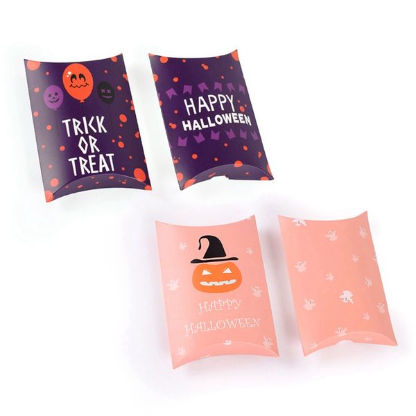 

5pcs halloween box for party pillow shape vampire mummy pumpkin candy gift bag packaging kids creativity ghost cookies box