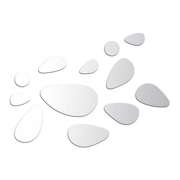 

modern wall mirror decal water drop stickers home decor multi-color