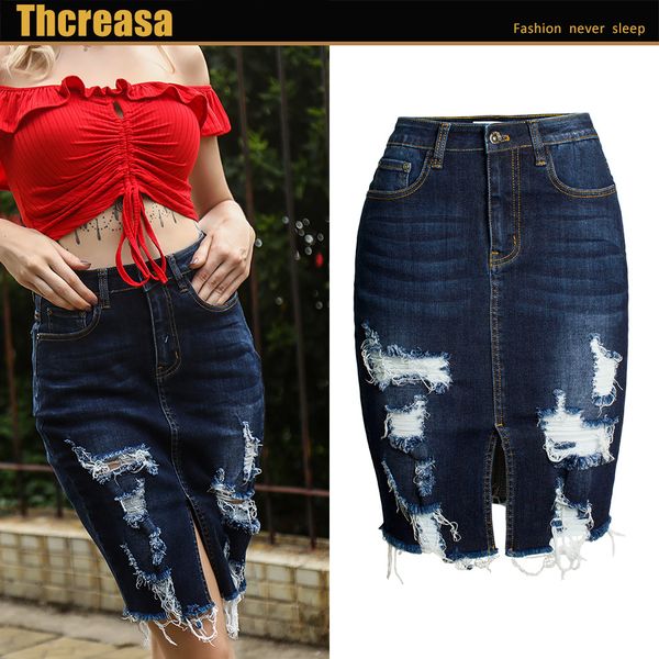 

2020 amazon new fashion european and american new washed worn tassels denim skirt womens hip skirt, Black;gray