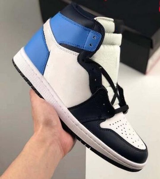 

2020 new arrival 1s high white black blue leather women men outdoor shoes shoes size 36-47