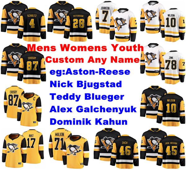 

pittsburgh penguins jerseys womens zach aston-reese jersey dominik kahun bjugstad blueger galchenyuk ice hockey jerseys customize stitched, Black;red