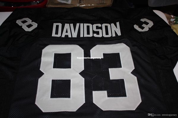 

retro ben davidson #83 custom style mitchell & ness jersey black stitching men's football jerseys rugby, Black;blue