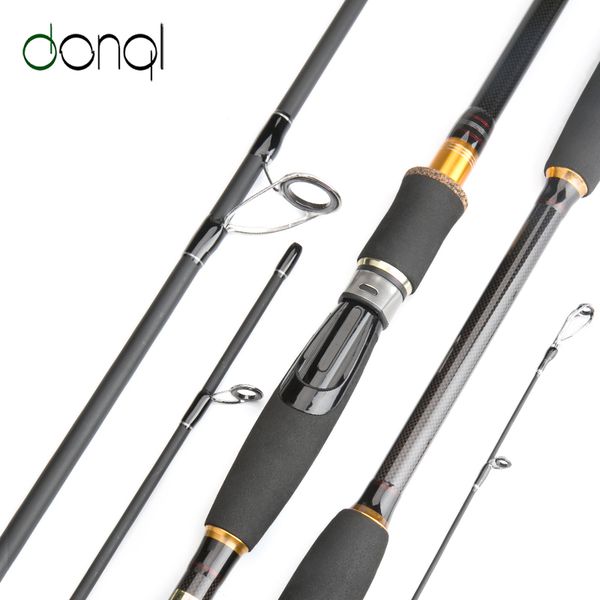 

donql carbon fiber fishing rod spinning casting travel lure rod 2.1m 2.4m 2.7m 3.0m 4 section fishing tackle accessories
