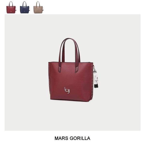 

женщин tote сумка женская сумочка мода 2020 марочные кожа большой емкости заклепки кисточкой молния закрытия банкета случайные свадьбы