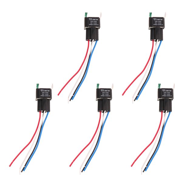 

набор 5 12v 30a car motor heavy duty реле 4pin предохранитель on / off однополюсного гнезда