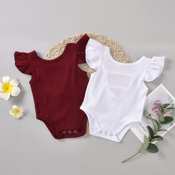 

infant rompers newborn baby girl romper solid color pit strip sleeveless rompers cute jumpsuit outfit clothing, Blue