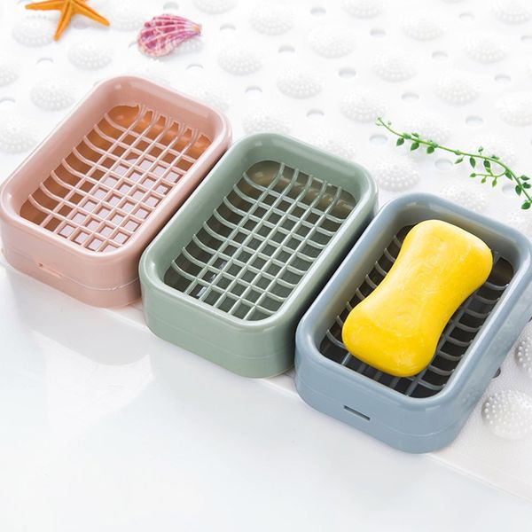 

bathroom double layers drain soap holder box bathroom handmade soap rack container box nordic soap organizer storage case