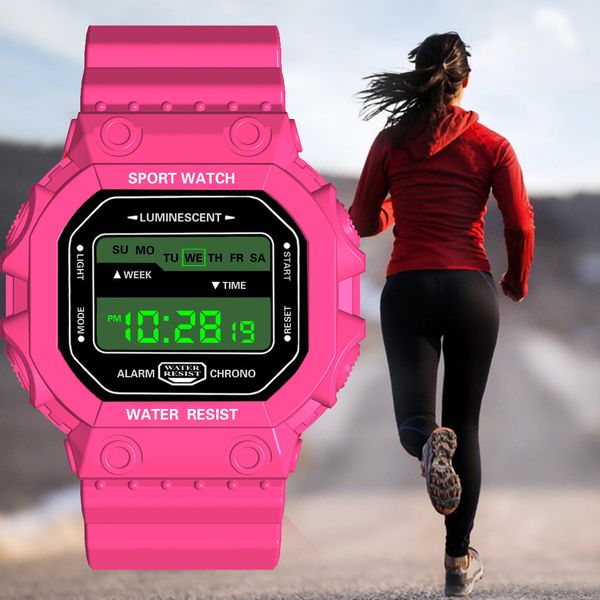 

honhx women men watches luxury analog outdoor sport led waterproof watch digital wrist watch sports watches men, Slivery;brown